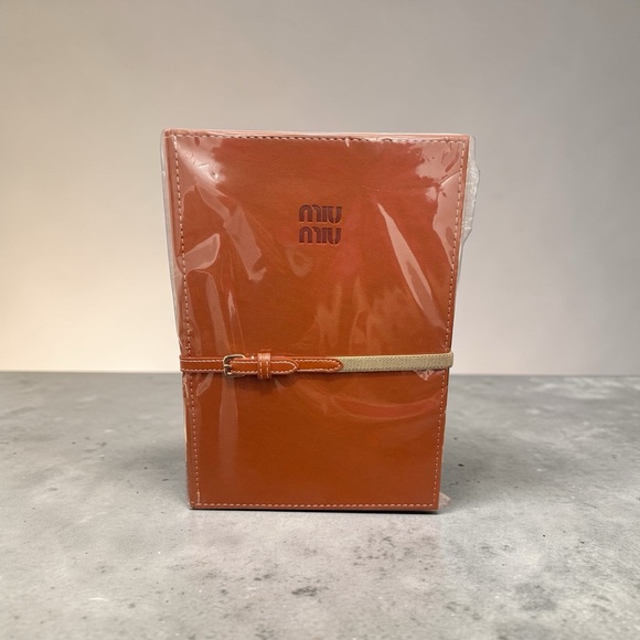 Miu Miu Other - Miu Miu Orange Leather Notebook Cover with Bel